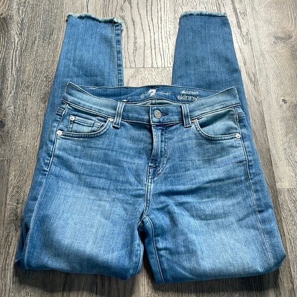 Seven for All Mankind Women’s The Ankle Skinny, Raw hem, high rise, size 26 - Picture 1 of 11